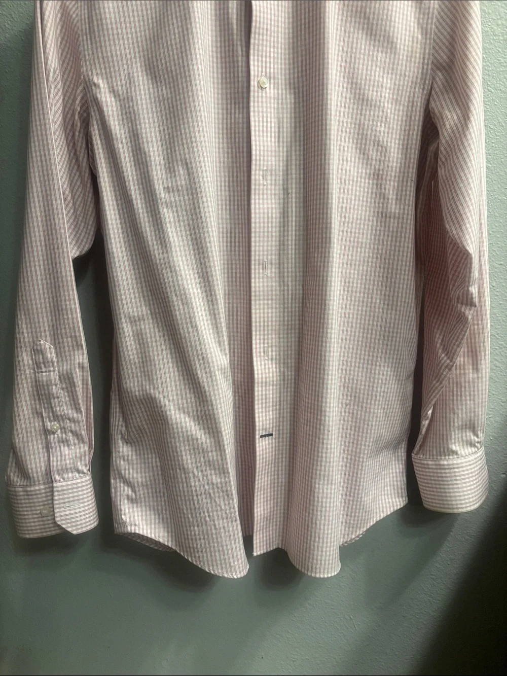 Banana Republic Light Pink Gingham Dress Shirt - Men's